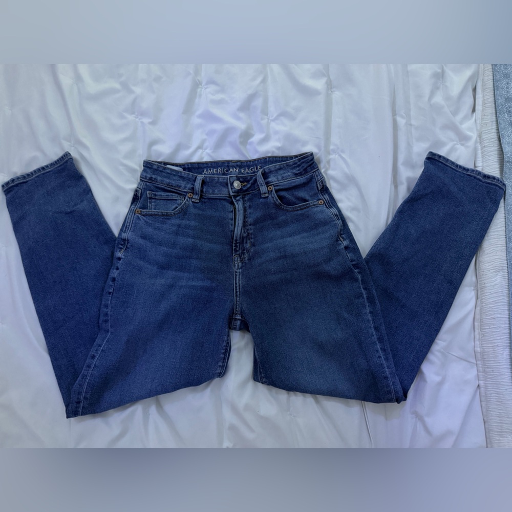American Eagle Outfitters Women's Dark Blue Boyfriend Jeans